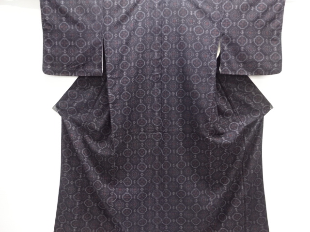 JAPANESE KIMONO / ANTIQUE TAISHO ROMANTICISM: FLORAL PATTERN WOVEN- OM